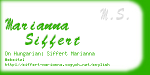 marianna siffert business card